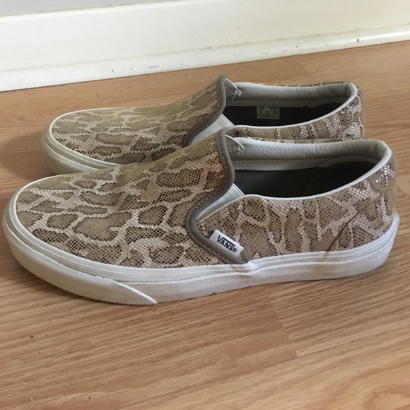 metallic snakeskin vans